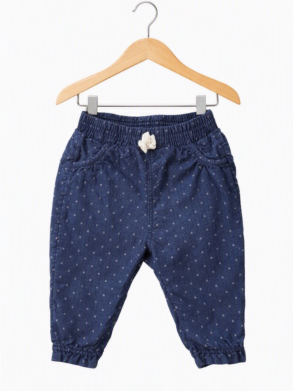 10/$15 H&M Organic Cotton Navy Dot Jogger Jean Pants